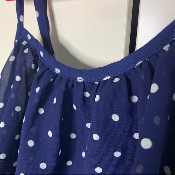 Girl’s Cherokee Polka Dot Ruffled Tank Top - Picture 4 of 13